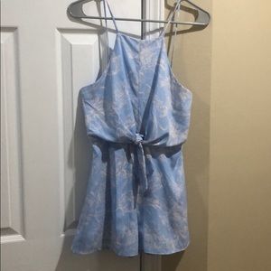 blue blush romper